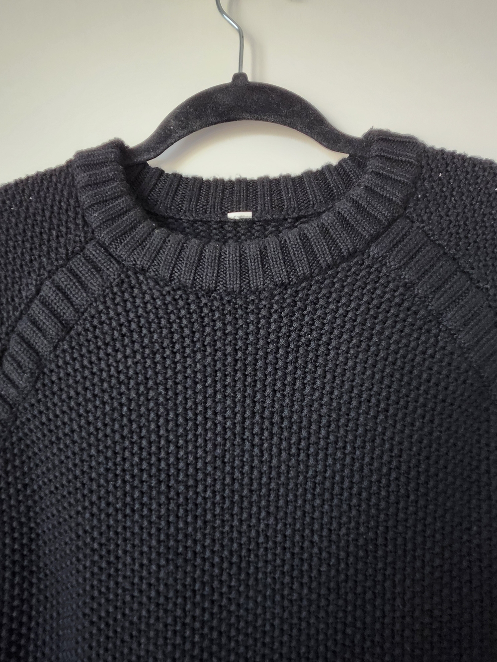 Lululemon Black Devi Crew *Pointelle Knit Sweater - Picture 6 of 10